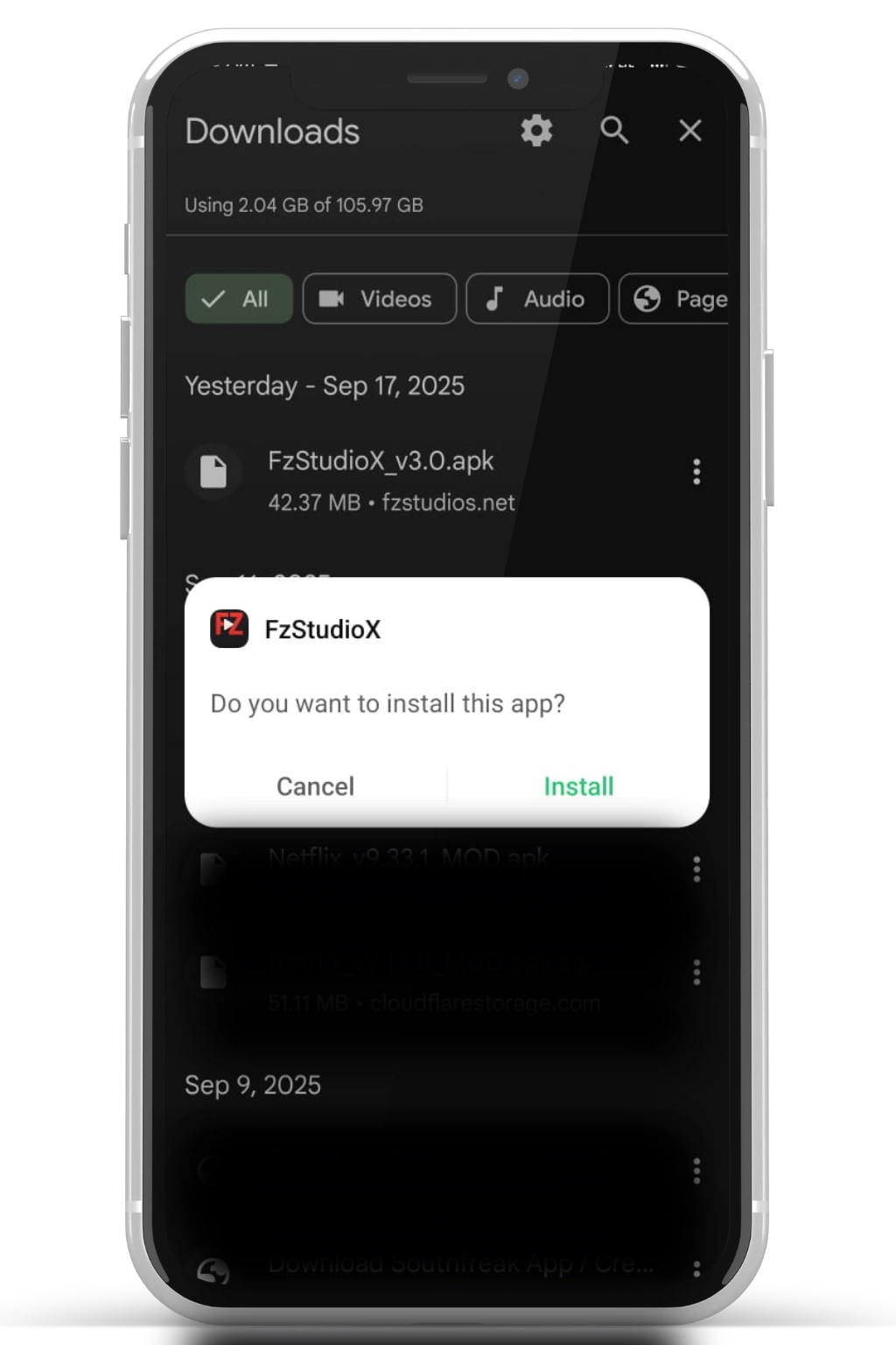 Fzmovies & FzStudios App Dwonload – Watch Series, Hollywood & Bollywood Movies 16 This Page Show Install Section Of FzStudios App